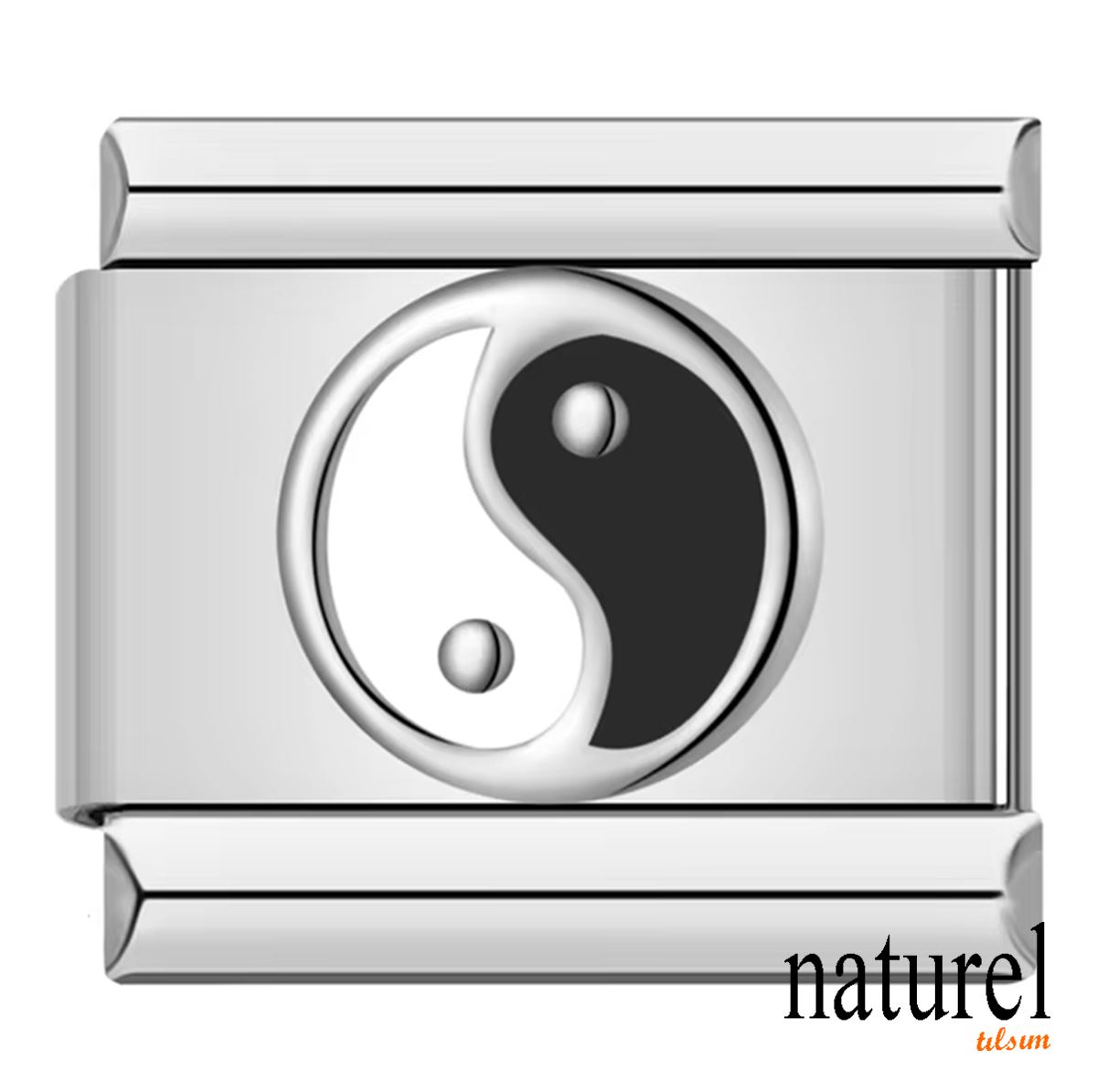 Çelik İtalyan Charm | 9mm Yin Yang Charm