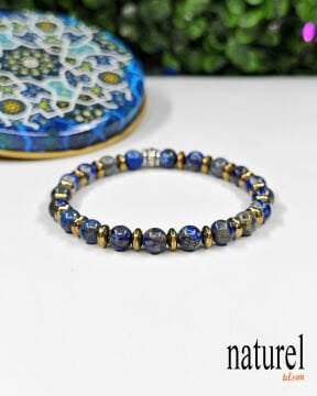 Lapis Lazuli 6mm Doğal Taş Bileklik